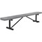 Global Industrial 96 Perforated Metal Outdoor Flat Bench, Gray 262076GY - alternate 1